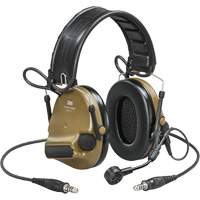 Casque VI NIB avec deux fils de sortie et rail arc Peltor ComTac, Style Bandeau, 23 dB Industrial Sales