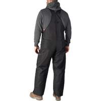 GridIron Regular Length Zip-To-Thigh Bib Overall, Men's, Large, Black Industrial Sales