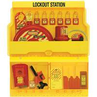 Standard Valve & Electrical Deluxe Lockout Station, Thermoplastic Padlocks, 32 Padlock Capacity, Padlocks Included Industrial Sales