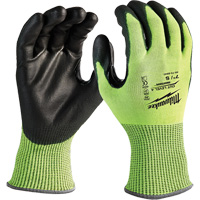 High-Visibility Cut-Resistant Gloves, Size Small, 13 Gauge, Nitrile/Polyurethane Coated, Polyethylene Shell, ANSI/ISEA 105 Level 4 Industrial Sales
