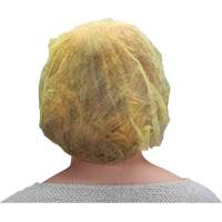 Bonnets bouffants, Polypropyl&egrave;ne, 21", Jaune Industrial Sales
