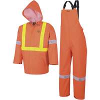 R85 Ensemble imperm&eacute;able de s&eacute;curit&eacute; 3 pi&egrave;ces ignifuge Element FR, Petit, Orange haute visibilit&eacute; Industrial Sales
