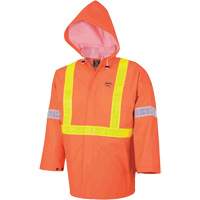 R85 Ensemble imperm&eacute;able de s&eacute;curit&eacute; 3 pi&egrave;ces ignifuge Element FR, Petit, Orange haute visibilit&eacute; Industrial Sales