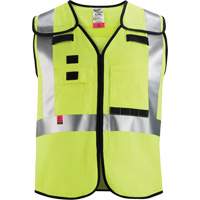 Breakaway Mesh Safety Vest, Black/High Visibility Lime-Yellow, Medium/Small Industrial Sales