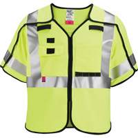 Breakaway Mesh Safety Vest, Black/High Visibility Lime-Yellow, Medium/Small Industrial Sales