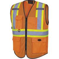 6960 Veste de s&eacute;curit&eacute; &agrave; maille en avant, Orange haute visibilit&eacute;, Moyen, Polyester Industrial Sales