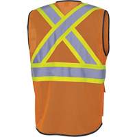 6960 Veste de s&eacute;curit&eacute; &agrave; maille en avant, Orange haute visibilit&eacute;, Moyen, Polyester Industrial Sales