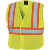 598P Veste de s&eacute;curit&eacute; &agrave; maille d&eacute;tachable, Jaune lime haute visibilit&eacute;, Moyen/Petit, Polyester Industrial Sales