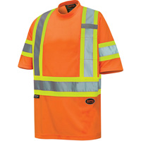 6970 T-shirt de s&eacute;curit&eacute; en il-de-perdrix, Polyester, T-petit, Orange haute visibilit&eacute; Industrial Sales