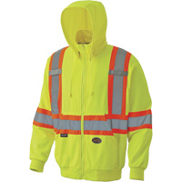 6941 Chandail capuche &agrave; fermeture &eacute;clair, T-petit, Jaune haute visibilit&eacute; Industrial Sales