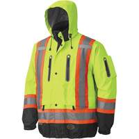 5201 Veste imperm&eacute;able et respirante de premi&egrave;re qualit&eacute;, Polyester, Noir/Jaune lime haute visibilit&eacute;, Grand Industrial Sales