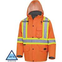 5030 Manteau de s&eacute;curit&eacute; matelass&eacute; imperm&eacute;able, Orange haute visibilit&eacute;, Petit Industrial Sales