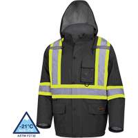 5031BK Manteau de s&eacute;curit&eacute; matelass&eacute; imperm&eacute;able, Noir, Petit Industrial Sales