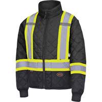 5017 Manteau matelass&eacute; pour cong&eacute;lateur, Polyester, Noir, T-petit Industrial Sales