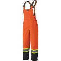5404 Salopettes imperm&eacute;ables 300D Trilobal antid&eacute;chirure, Polyester, Petit, Noir/Orange haute visibilit&eacute; Industrial Sales