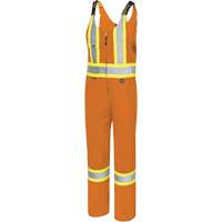 6617T Salopettes, Polyester, 40, Orange haute visibilit&eacute; Industrial Sales