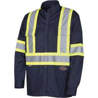 4414 Chemise de travail, Poly-coton, Petit, Bleu marin Industrial Sales