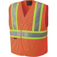 6914A Veste de s&eacute;curit&eacute; ignifug&eacute;e, Orange haute visibilit&eacute;, Moyen/Petit, Polyester Industrial Sales