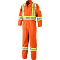 7702T Combinaison FR-Tech contre les arcs, Taille 40 (grand taille), Orange haute visibilit&eacute;, 10 cal/cm² Industrial Sales