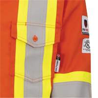 7743 FR-Tech&reg; Flame-Resistant Safety Shirt, Small, High Visibility Orange Industrial Sales