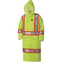 5897 Manteau long imperm&eacute;able et ignifuge, Grand, Jaune lime haute visibilit&eacute; Industrial Sales