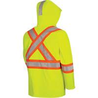 5881 Manteau de pluie ignifuge et protection contre les &eacute;clats d'arc &eacute;lectrique, T-petit, Jaune haute visibilit&eacute;, 10 cal/cm² Industrial Sales