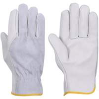 535G Gants de chauffeur beige, Petit, Paume en Cuir fleur de vache Industrial Sales
