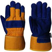 630 Gants d'appareilleur isol&eacute;s bleus, Taille unique, Paume en Cuir de vache refendu, Doublure en Boa Industrial Sales
