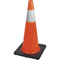 183N Premium Flexible Safety Cone, 28", Orange, 4" Reflective Collar(s) Industrial Sales