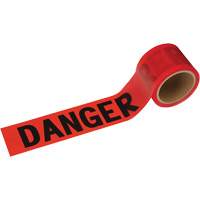 388 Danger Tape, Bilingual, 3" W x 200' L, 1.5 mils, Black on Red Industrial Sales