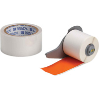ToughStripe&reg; Ultra-Aggressive Adhesive Multi-Purpose Label Tape with Overlaminate, Polyester, Orange, 2" Width Industrial Sales
