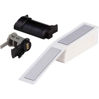 Raised Panel Labels, Polyester, 1" L x 4" H, White Industrial Sales