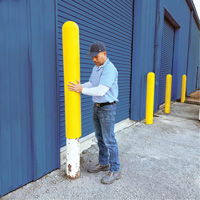 Ultra-Post Protector&reg;, 4" Dia. x 52" L, Yellow Industrial Sales
