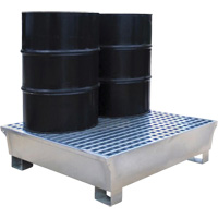 Ultra-Spill Pallet en acier, 2 barils, Capacit&eacute; de d&eacute;versement 68 gal. US, 47,2" x 31,4" x 17,4" Industrial Sales