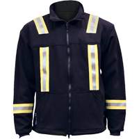Veste FR ray&eacute;e en molleton &agrave; fermeture &agrave; glissi&egrave;re compl&egrave;te, T-Grand, Bleu marin Industrial Sales