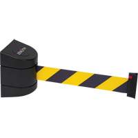 Barri&egrave;re murale magn&eacute;tique avec bande magn&eacute;tique, Plastique, Fixation magn&eacute;tique, 15', Ruban Noir et jaune Industrial Sales