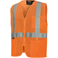 6943 Gilet de s&eacute;curit&eacute; &agrave; mailles ignifuge, Orange haute visibilit&eacute;, Petit, Polyester Industrial Sales
