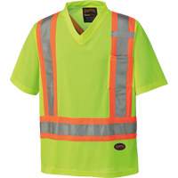 6989 Chandail pour la circulation en micromaille, T-petit, Jaune lime haute visibilit&eacute; Industrial Sales