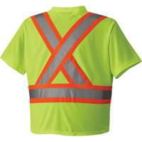 6989 Chandail pour la circulation en micromaille, T-petit, Jaune lime haute visibilit&eacute; Industrial Sales