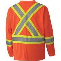 6984 Chandail de s&eacute;curit&eacute; &agrave; manches longues pour circulation en micromaille, Petit, Orange haute visibilit&eacute; Industrial Sales