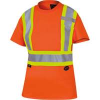6948 T-shirt de s&eacute;curit&eacute; en il-de-perdrix pour femme, Polyester, T-petit, Orange haute visibilit&eacute; Industrial Sales