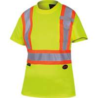 6949 T-shirt de s&eacute;curit&eacute; en il-de-perdrix pour femme, Polyester, T-petit, Jaune lime haute visibilit&eacute; Industrial Sales