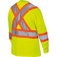 6969 Chandail de s&eacute;curit&eacute; &agrave; manches longues en il-de-perdrix pour femme, Polyester, T-petit, Jaune lime haute visibilit&eacute; Industrial Sales