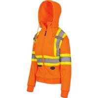 6924W Chandail &agrave; capuchon en molleton avec fermeture &agrave; glissi&egrave;re, Polyester, T-petit, Orange haute visibilit&eacute; Industrial Sales
