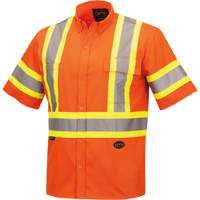 4442 Chandail &agrave; manches courtes de s&eacute;curit&eacute; ultra fraîche et ultra respirant, Coton, Petit, Orange haute visibilit&eacute; Industrial Sales