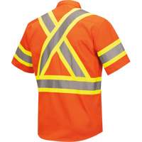 4442 Chandail &agrave; manches courtes de s&eacute;curit&eacute; ultra fraîche et ultra respirant, Coton, Petit, Orange haute visibilit&eacute; Industrial Sales