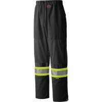 6003BKP Pantalon de s&eacute;curit&eacute; routi&egrave;re, Polyester, Petit, Noir Industrial Sales