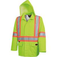 5628 Manteau de s&eacute;curit&eacute; imperm&eacute;able The Rock, Polyester/Polyur&eacute;thane, Jaune lime haute visibilit&eacute;, Petit Industrial Sales