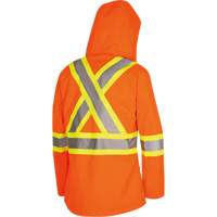 5626W Parka matelass&eacute; de s&eacute;curit&eacute; 300D The Rock, Polyester/Polyur&eacute;thane, Orange haute visibilit&eacute;, T-petit Industrial Sales