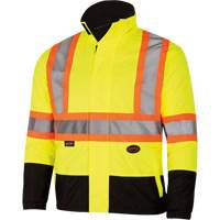 5771 Manteau de s&eacute;curit&eacute; imperm&eacute;able r&eacute;versible, Polyester/Polyur&eacute;thane, Jaune lime haute visibilit&eacute;, Petit Industrial Sales